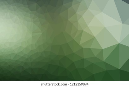Light Green vector abstract polygonal texture. Shining illustration, which consist of triangles. A completely new design for your business.