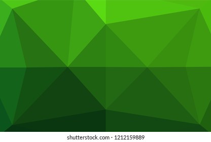 Light Green vector abstract polygonal texture. Colorful illustration in abstract style with gradient. Brand new style for your business design.