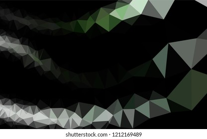 Light Green vector abstract polygonal cover. Shining illustration, which consist of triangles. The elegant pattern can be used as part of a brand book.