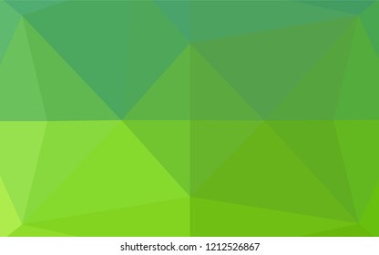 Light Green vector abstract polygonal layout. Glitter abstract illustration with an elegant design. Brand new style for your business design.
