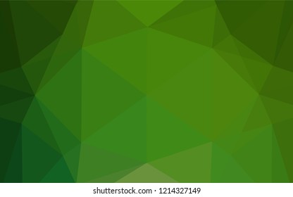 Light Green vector abstract polygonal texture. Triangular geometric sample with gradient.  The elegant pattern can be used as part of a brand book.