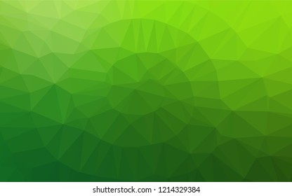 Light Green vector abstract polygonal cover. Brand new colored illustration in blurry style with gradient. The completely new template can be used for your brand book.