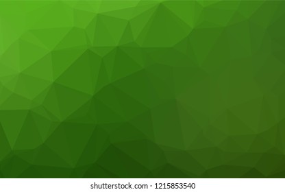 Light Green vector abstract polygonal texture. Creative illustration in halftone style with gradient. The elegant pattern can be used as part of a brand book.