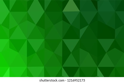 Light Green vector abstract polygonal background. Glitter abstract illustration with an elegant triangles. A new texture for your web site.