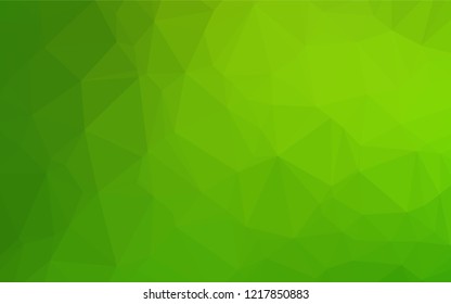 Light Green vector abstract polygonal cover. Shining illustration, which consist of triangles. A new texture for your design.