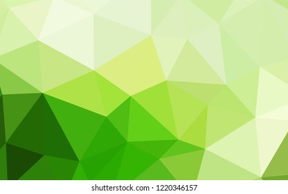 Light Green vector abstract polygonal template. Triangular geometric sample with gradient.  Best triangular design for your business.