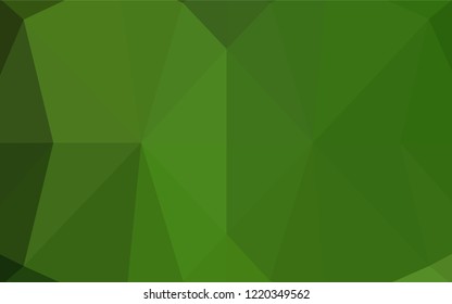 Light Green vector abstract polygonal cover. Glitter abstract illustration with an elegant design. The textured pattern can be used for background.