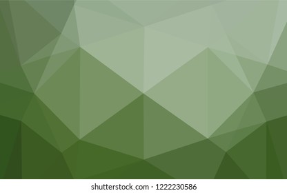 Light Green vector abstract polygonal cover. Colorful abstract illustration with gradient. The elegant pattern can be used as part of a brand book.