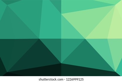 Light Green vector abstract polygonal layout. Colorful illustration in abstract style with gradient. A completely new template for your business design.