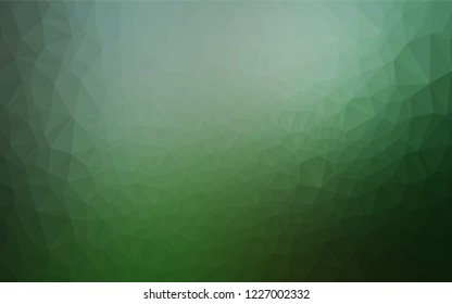 Light Green vector abstract polygonal texture. Colorful abstract illustration with gradient. The polygonal design can be used for your web site.