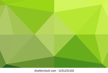 Light Green vector abstract polygonal layout. Creative illustration in halftone style with gradient. The best triangular design for your business.