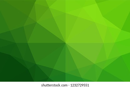 Light Green vector abstract polygonal cover. Modern geometrical abstract illustration with gradient. A completely new template for your business design.