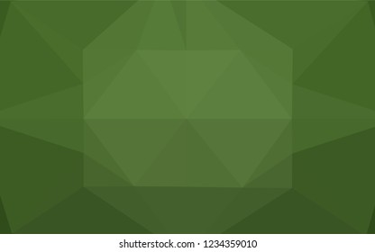 Light Green vector abstract polygonal layout. An elegant bright illustration with gradient. Triangular pattern for your business design.