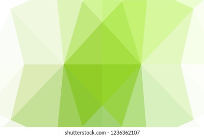 Light Green vector abstract polygonal texture. Creative geometric illustration in Origami style with gradient. The completely new template can be used for your brand book.