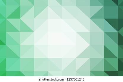 Light Green vector abstract polygonal background. Creative illustration in halftone style with triangles. Brand new design for your business.