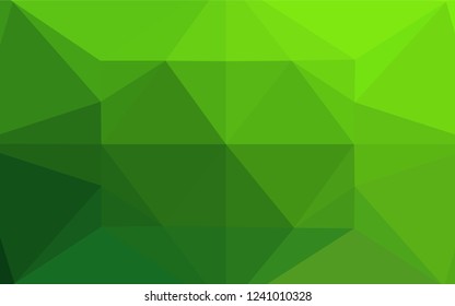 Light Green vector abstract polygonal layout. A completely new color illustration in a vague style. The polygonal design can be used for your web site.