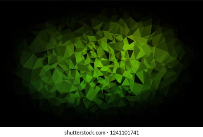 Light Green vector abstract polygonal texture. Shining illustration, which consist of triangles. A completely new template for your business design.