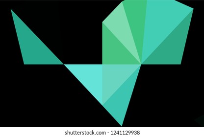 Light Green vector abstract polygonal layout. A sample with polygonal shapes. Triangular pattern for your business design.