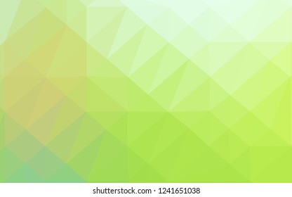 Light Green vector abstract polygonal layout. Shining illustration, which consist of triangles. Template for a cell phone background.