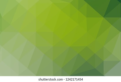 Light Green vector abstract polygonal texture. A completely new color illustration in a vague style. Template for your brand book.