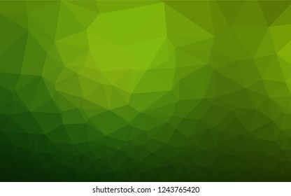Light Green vector abstract polygonal cover. Colorful illustration in abstract style with gradient. A new texture for your design.