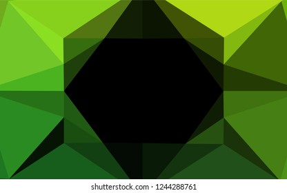 Light Green vector abstract polygonal layout. Glitter abstract illustration with an elegant design. A completely new design for your business.