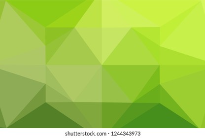 Light Green vector abstract polygonal cover. Geometric illustration in Origami style with gradient.  Brand new design for your business.