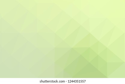 Light Green vector abstract polygonal texture. An elegant bright illustration with gradient. Triangular pattern for your business design.