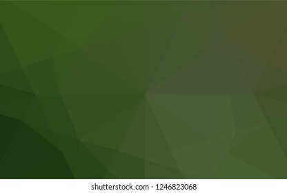 Light Green vector abstract polygonal cover. Triangular geometric sample with gradient.  The template can be used as a background for cell phones.