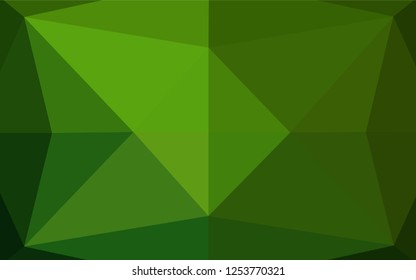 Light Green vector abstract polygonal cover. A vague abstract illustration with gradient. The elegant pattern can be used as part of a brand book.
