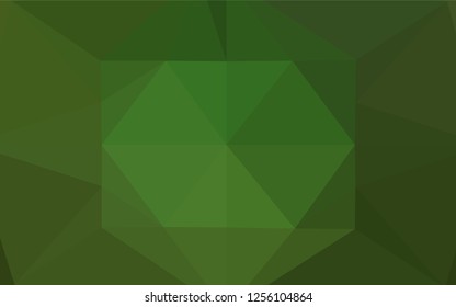 Light Green vector abstract polygonal layout. Modern geometrical abstract illustration with gradient. Triangular pattern for your business design.