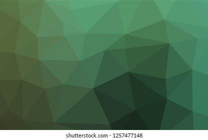 Light Green vector abstract polygonal cover. Triangular geometric sample with gradient.  The completely new template can be used for your brand book.
