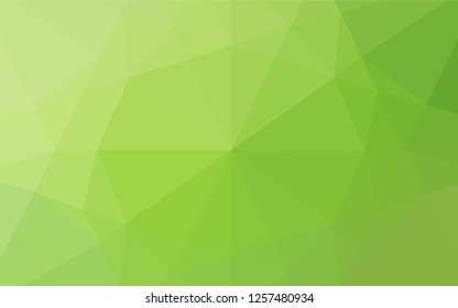 Light Green vector abstract polygonal layout. Triangular geometric sample with gradient.  Brand new style for your business design.