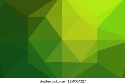 Light Green vector abstract polygonal layout. Glitter abstract illustration with an elegant design. Triangular pattern for your business design.