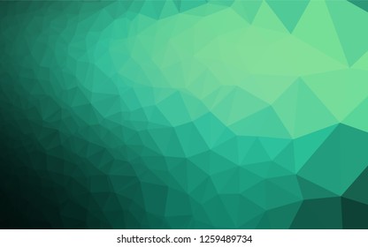 Light Green vector abstract polygonal texture. An elegant bright illustration with gradient. Triangular pattern for your business design.