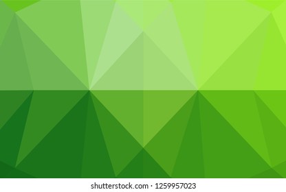 Light Green vector abstract polygonal cover. A sample with polygonal shapes. The polygonal design can be used for your web site.