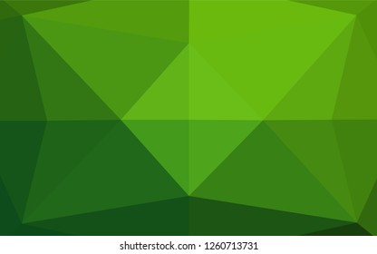 Light Green vector abstract polygonal layout. A completely new color illustration in a vague style. The textured pattern can be used for background.