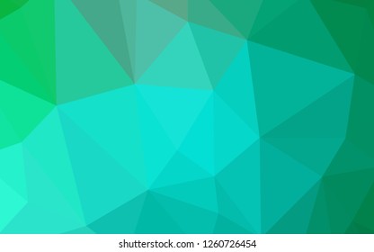 Light Green vector abstract polygonal template. Creative illustration in halftone style with triangles. Brand new design for your business.