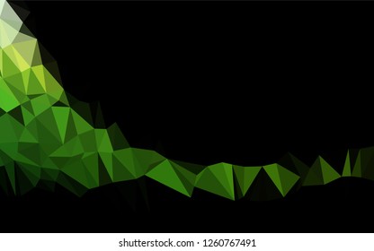 Light Green vector abstract polygonal cover. Brand new colored illustration in blurry style with gradient. Brand new style for your business design.