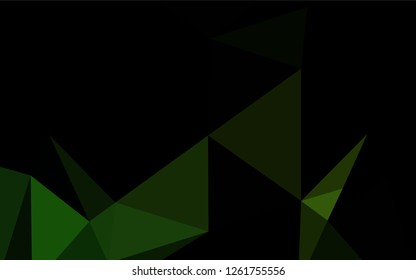Light Green vector abstract polygonal layout. A vague abstract illustration with gradient. Triangular pattern for your business design.