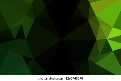 Light Green vector abstract polygonal cover. Colorful abstract illustration with gradient. The template can be used as a background for cell phones.