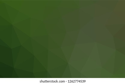 Light Green vector abstract polygonal cover. Brand new colored illustration in blurry style with gradient. The elegant pattern can be used as part of a brand book.