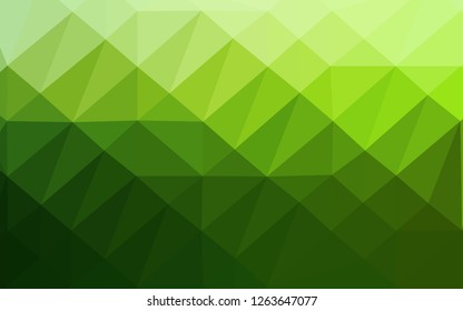 Light Green vector abstract polygonal cover. An elegant bright illustration with gradient. The best triangular design for your business.