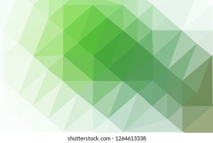 Light Green vector abstract polygonal texture. Modern geometrical abstract illustration with gradient. Completely new template for your business design.