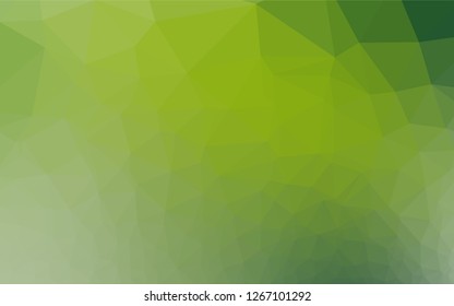 Light Green vector abstract polygonal cover. Colorful illustration in abstract style with gradient. A new texture for your design.