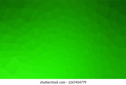 Light Green vector abstract polygonal template. Colorful illustration in abstract style with triangles. Polygonal design for your web site.