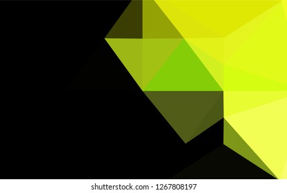 Light Green vector abstract polygonal cover. Colorful illustration in abstract style with gradient. Triangular pattern for your business design.
