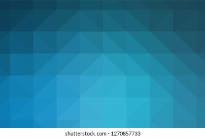 Light Green vector abstract polygonal template. Shining polygonal illustration, which consist of triangles. Completely new template for your banner.
