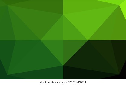 Light Green vector abstract polygonal texture. Glitter abstract illustration with an elegant design. Brand new style for your business design.