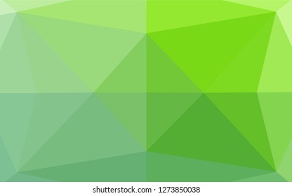Light Green vector abstract polygonal layout. A completely new color illustration in a vague style. The completely new template can be used for your brand book.